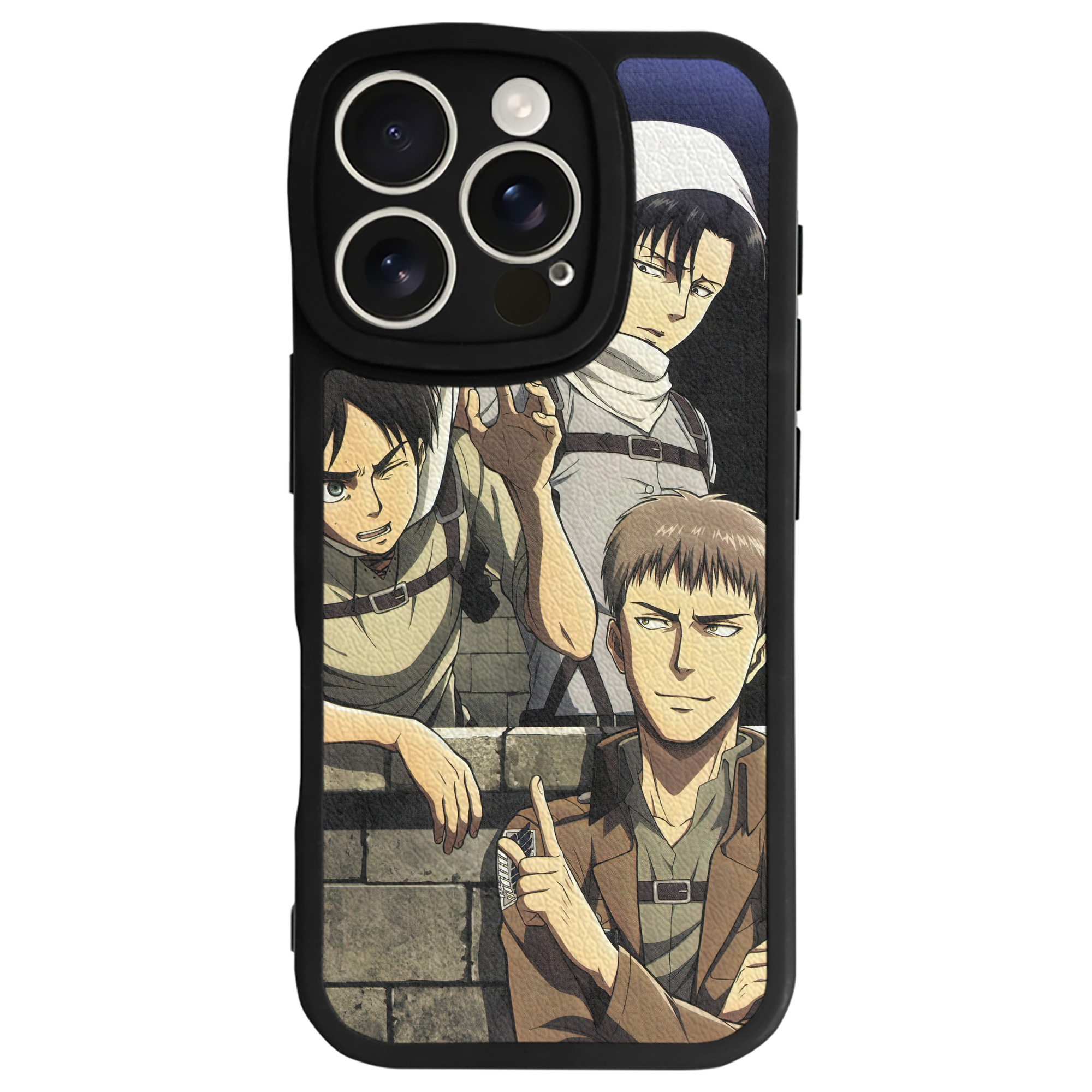 （画像用） 進撃の巨人 Attack on Titan 【iPhone 16シリーズ対応】シリコンスマホケース（レザー調） 材質：シリコン